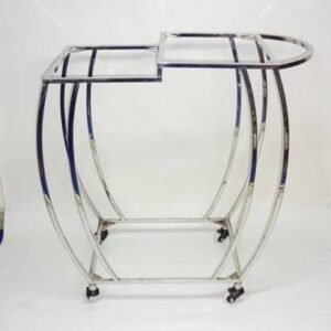 Bar Cart  Stainless Steel with Glass